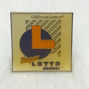 🔮 5/$25 Vintage California‎ Lottery Super Lotto Plus Pin